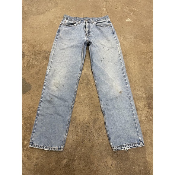 Levi's Other - Levis 550 Jeans Mens 34x34 Light Wash Blue Relaxed Tapered Zip Fly Distressed